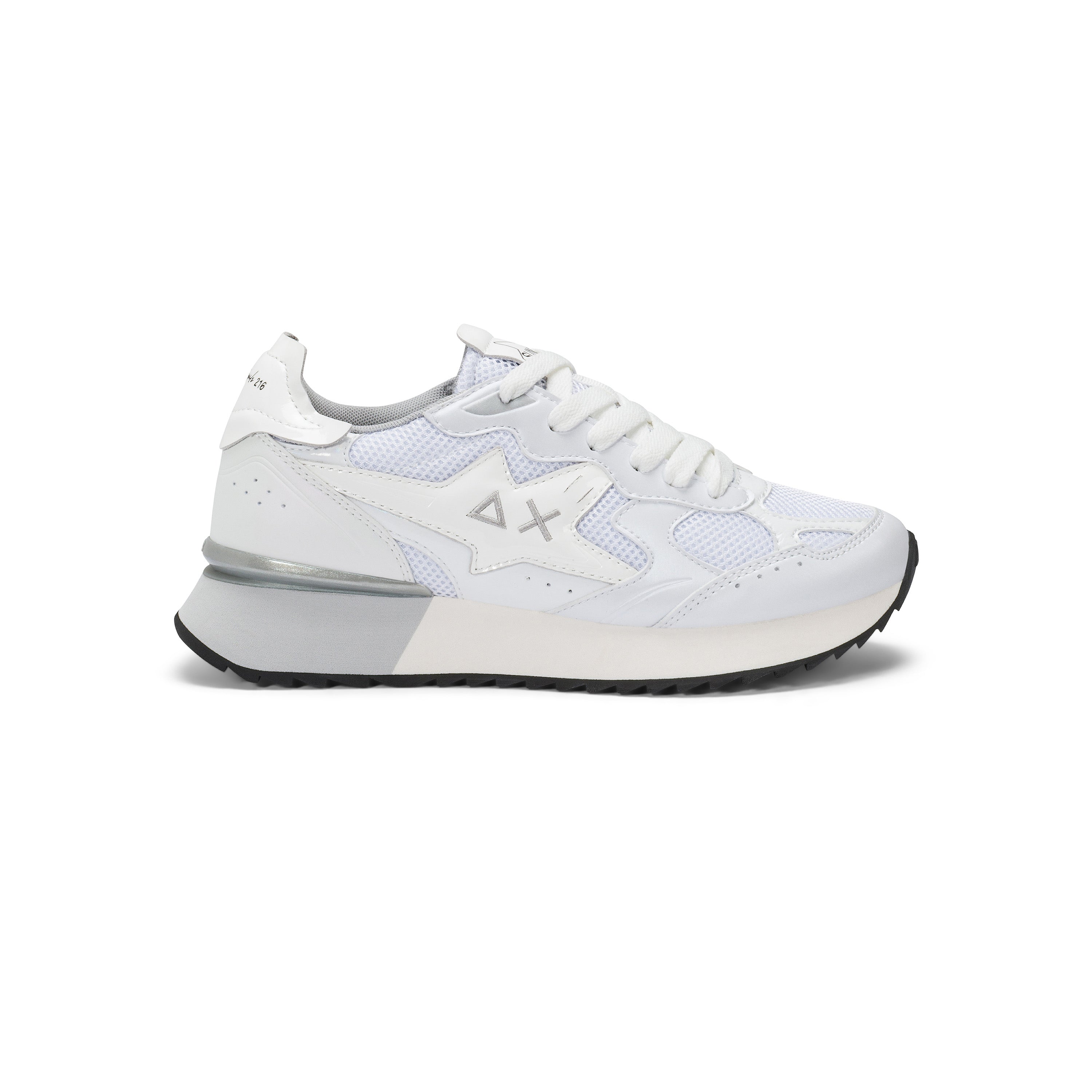 SNEAKERS DONNA SUN68 MOD. "STARGIRL GLITTER" IN MESH - COL. BIANCO