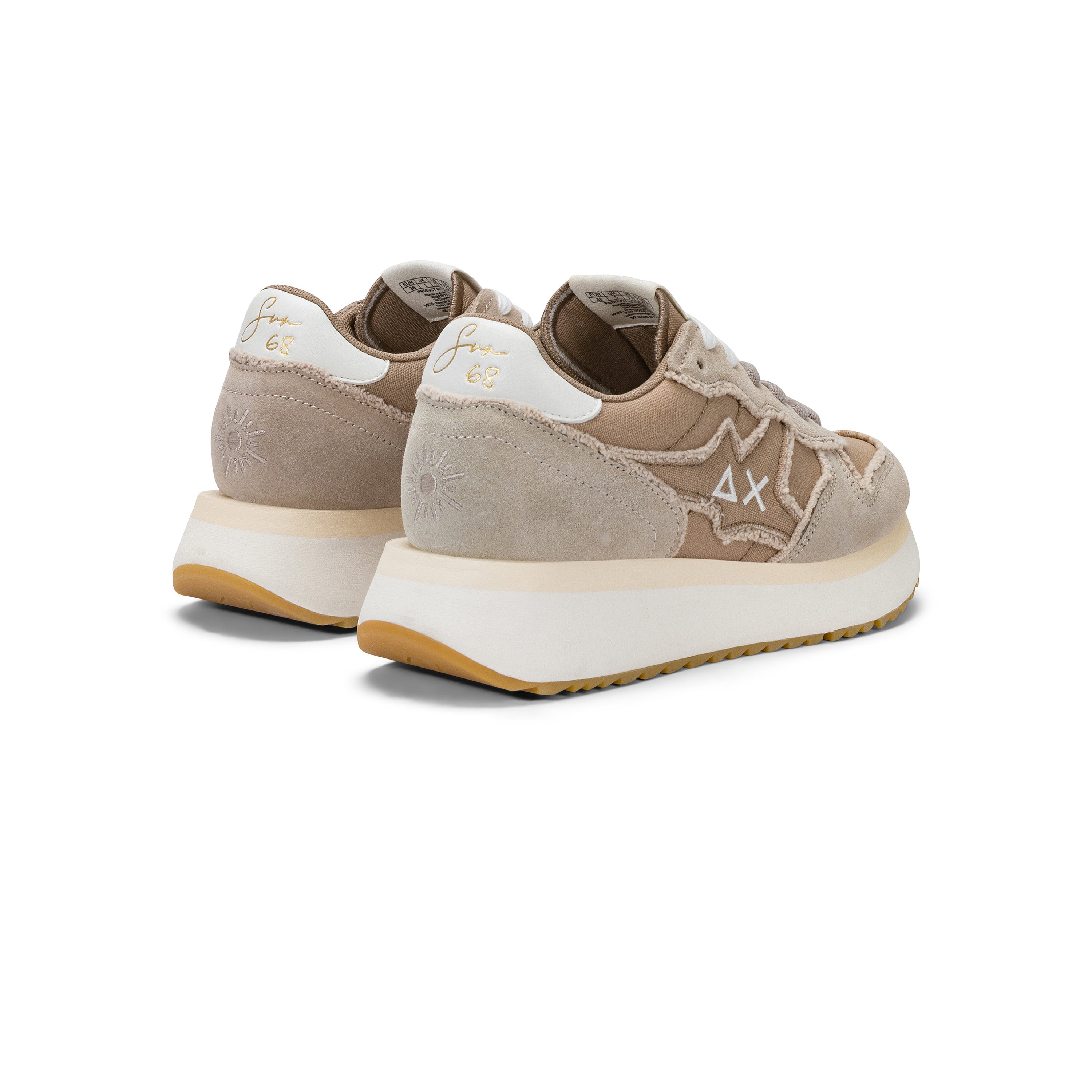 SNEAKERS DONNA SUN68 MOD. "BIG STARGIRL" IN CANVAS - COL. STONE