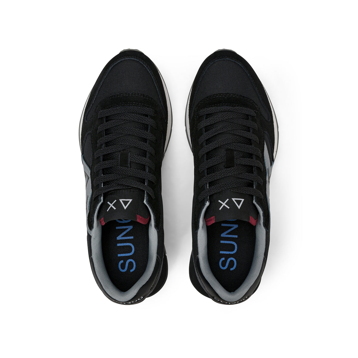SNEAKERS UOMO SUN68 MOD. "JAKI" IN NYLON E SUEDE - COL. NERO