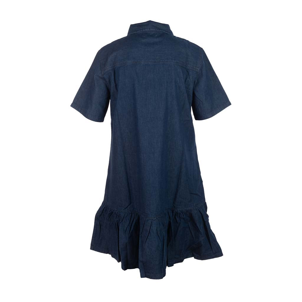 ABITO POLO DONNA GAUDI' IN DENIM DI COTONE - COL. BLU DENIM