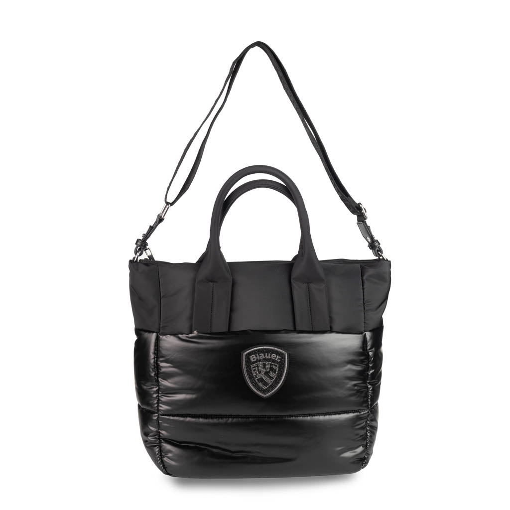 BORSA GRANDE DONNA BLAUER IN ECOPELLE CON TRACOLLA - COL. NERO