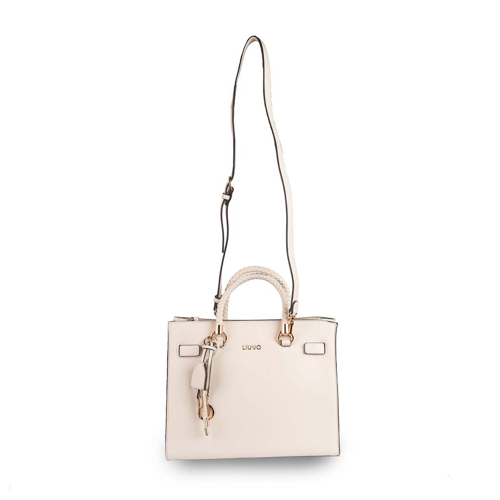 BORSA DONNA LIU JO SATCHEL MEDIA CON CHARM - COL. CREMA