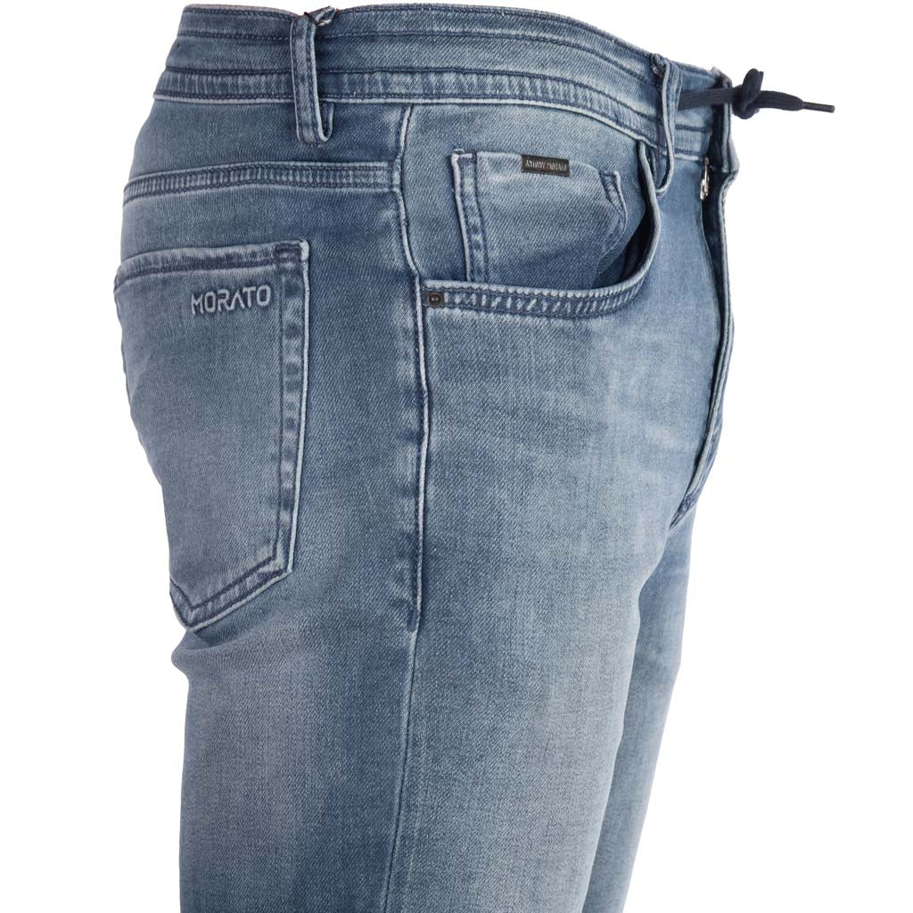 JEANS ANTONY MORATO SKINNY CROPPET FIT MOD. "JAKE" IN DENIM STRETCH - COL. BLU DENIM