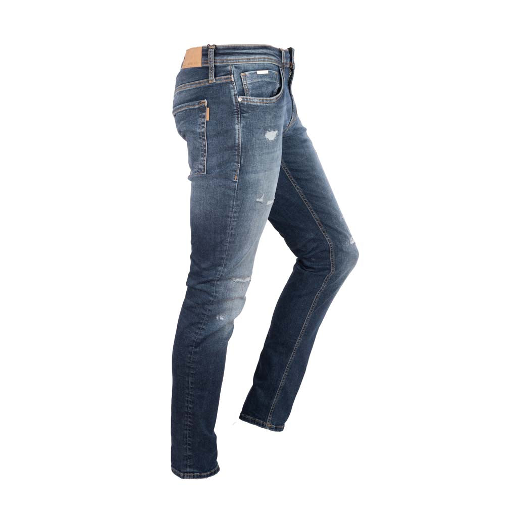 JEANS ANTONY MORATO TAPERED FIT MOD. "OZZY" EFFETTO USED - COL. BLU DENIM