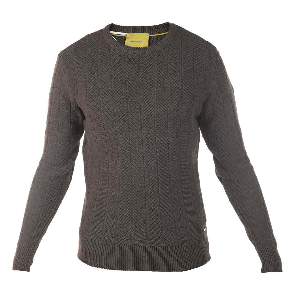 MAGLIA UOMO GIANNI LUPO A GIROCOLLO - COL. GRIGIO SCURO