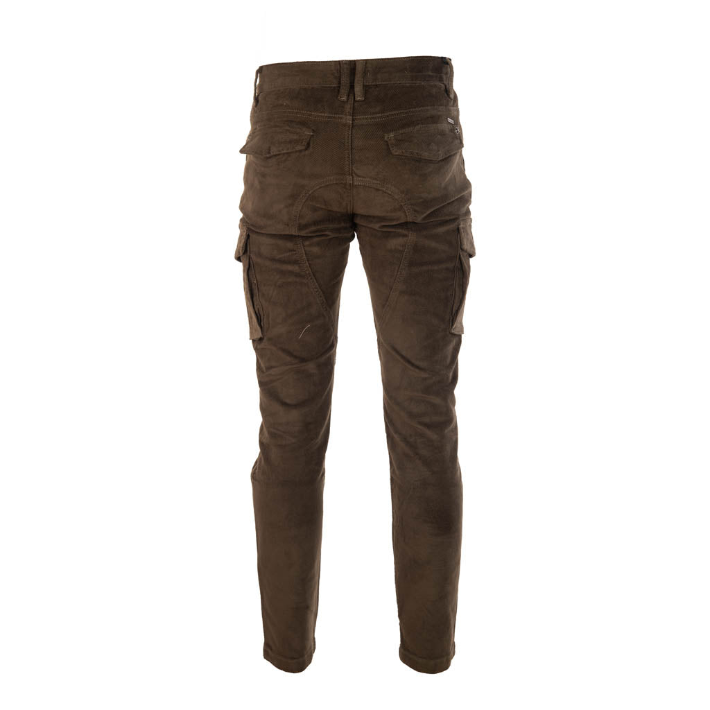 PANTALONE CARGO UOMO GIANNI LUPO IN VELLUTO - COL. MILITARE