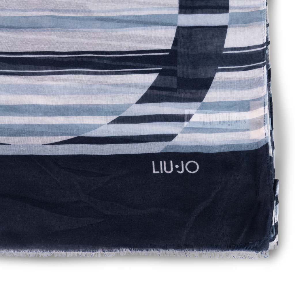 SCIARPA DONNA LIU JO CON MOTIVO A RIGHE - COL. DRESS BLUE