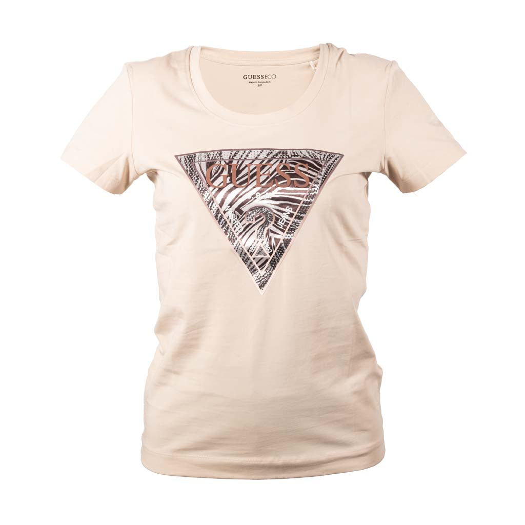 T-SHIRT DONNA GUESS CON LOGO TRIANGOLO - Colori disponibili: 2