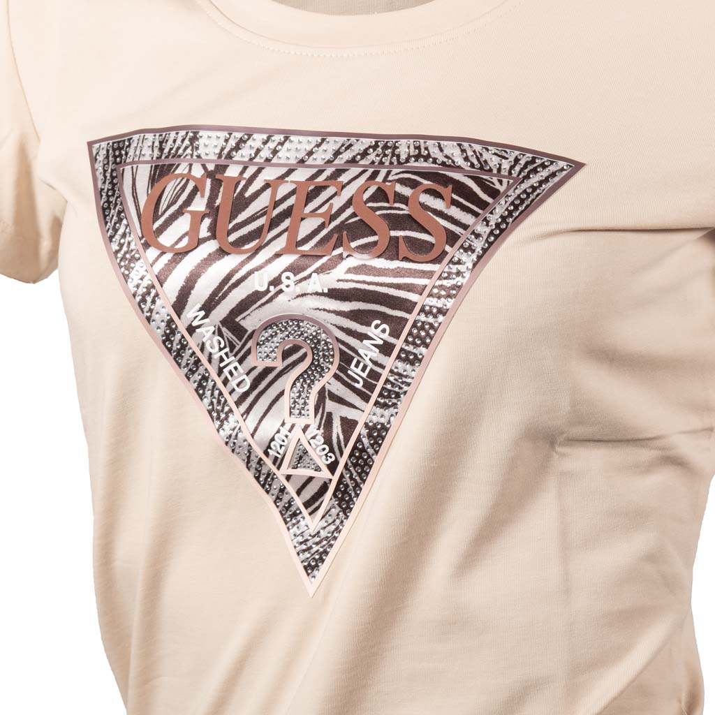 T-SHIRT DONNA GUESS CON LOGO TRIANGOLO - Colori disponibili: 2