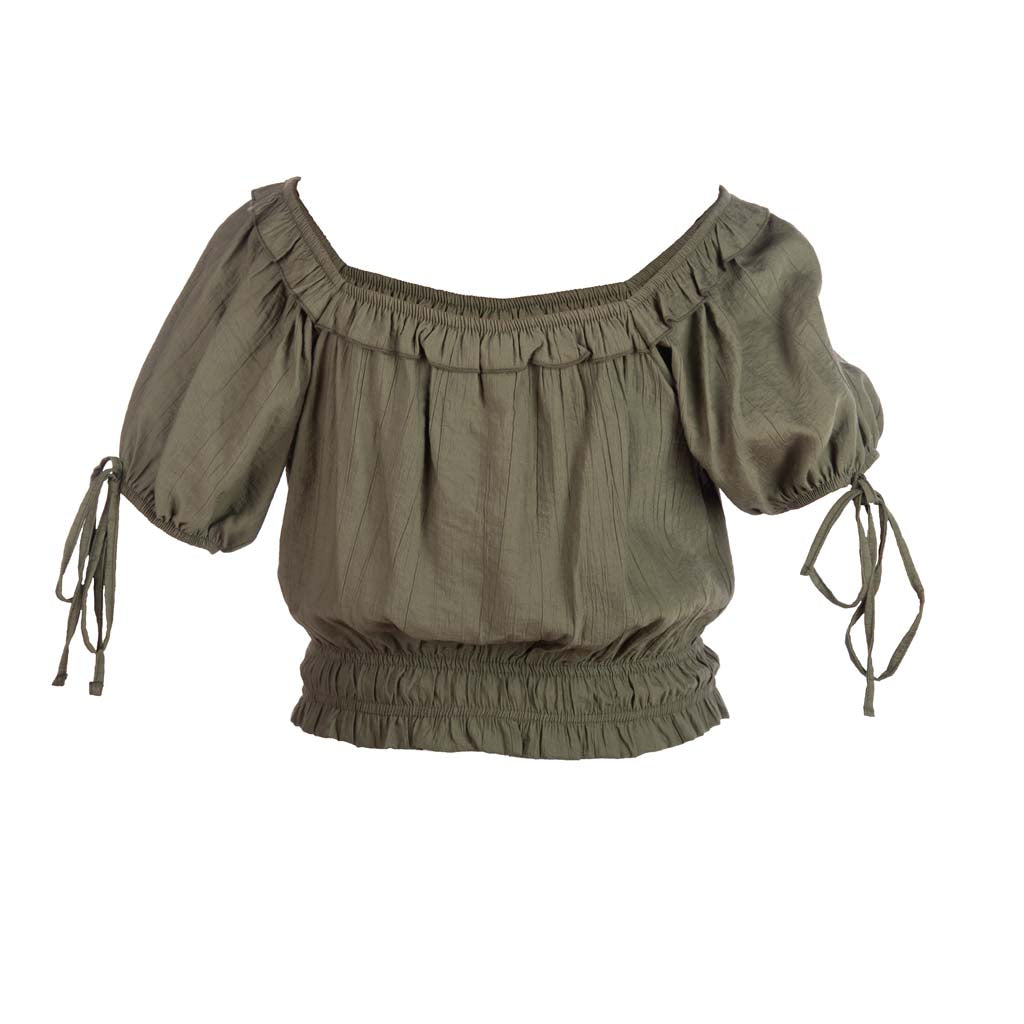 BLUSA DONNA CROPPED ARTIGLI CON COULISSE - Colori disponibili: 2