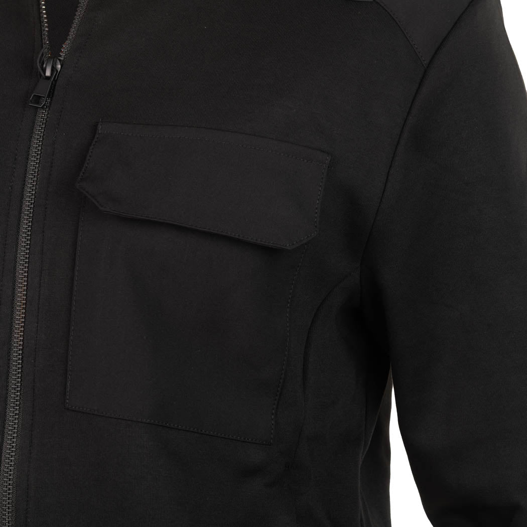 FELPA UOMO ANTONY MORATO CON ZIP IN MISTO COTONE CON TASCHE - COL.NERO