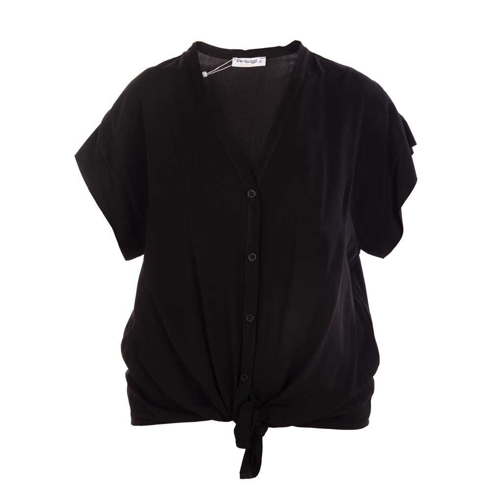 CAMICIA DONNA ARTIGLI CON NODO IN VISCOSA - Colori disponibili: 2