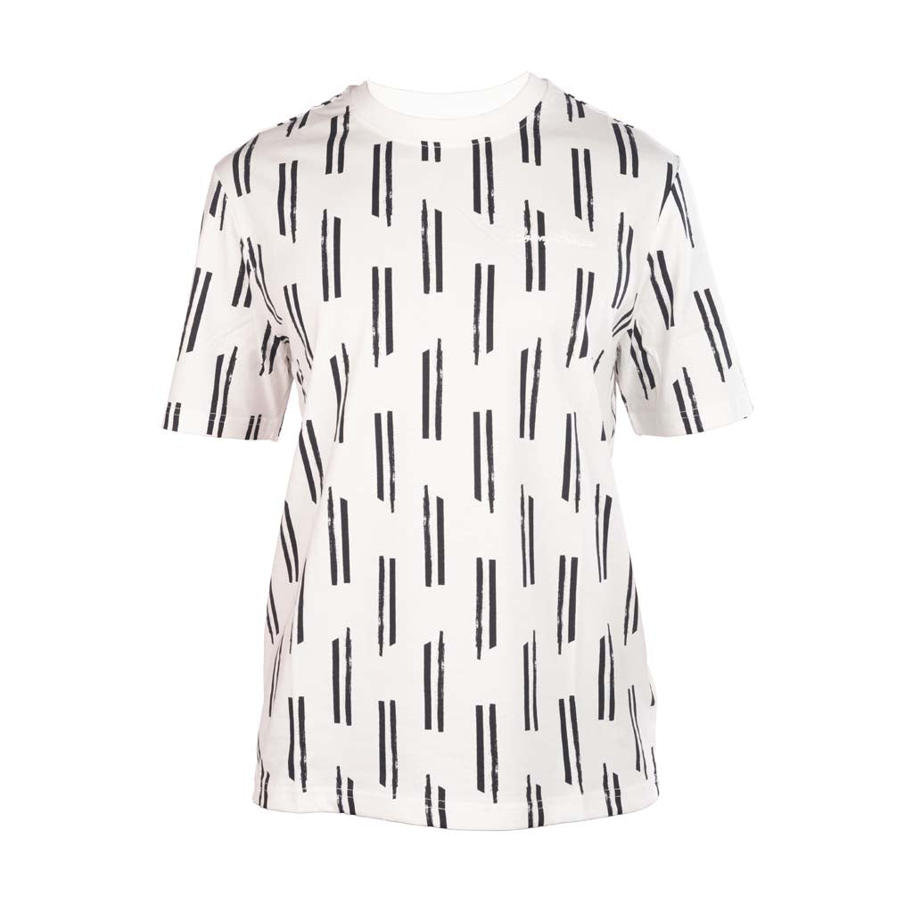 T-SHIRT ANTONY MORATO RELAXED FIT CON STAMPA ALL OVER - COL. BLU MARINE / CREMA