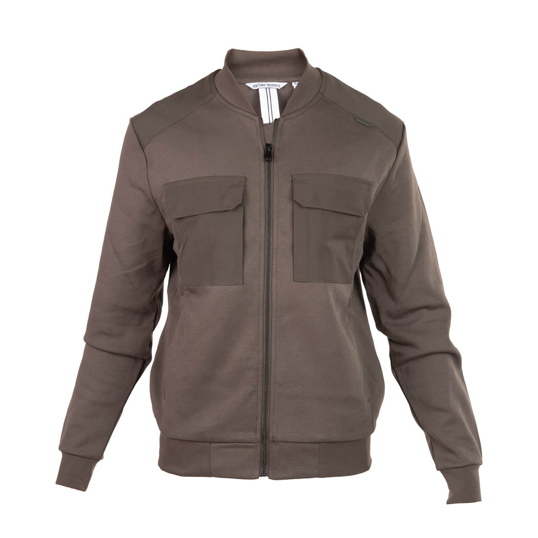 FELPA UOMO ANTONY MORATO CON ZIP IN MISTO COTONE CON TASCHE - COL.NERO