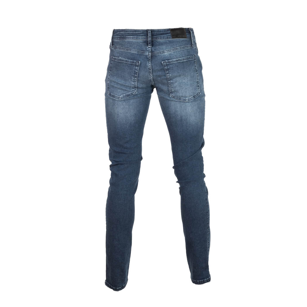 JEANS UOMO ANTONY MORATO MOD. "OZZY" TAPERED FIT LAVAGGIO SFUMATO - COL. BLU DENIM