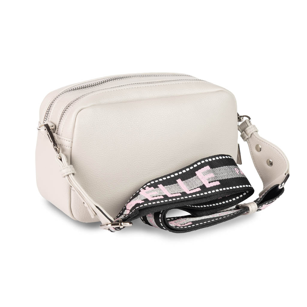 CAMERA BAG DONNA GAELLE IN ECOPELLE CON LOGO - COL. BIANCO
