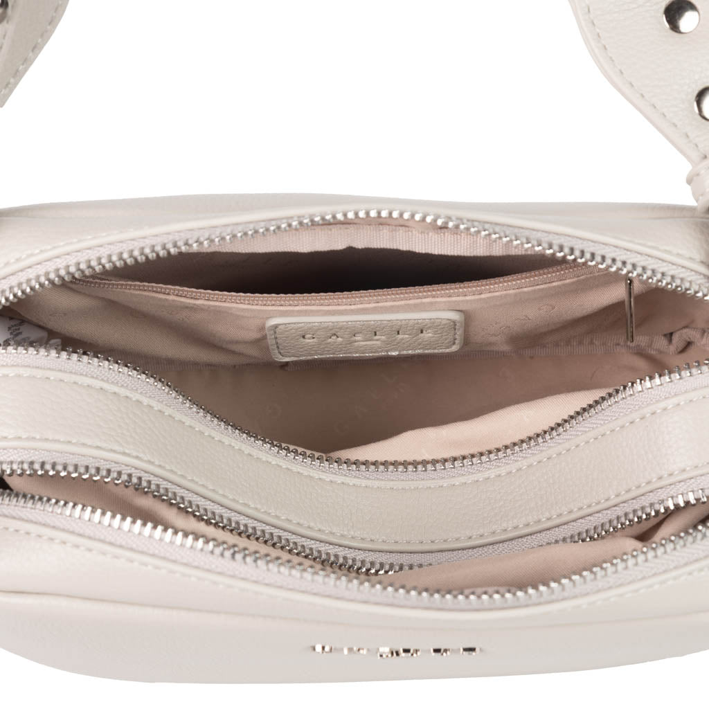 CAMERA BAG DONNA GAELLE IN ECOPELLE CON LOGO - COL. BIANCO