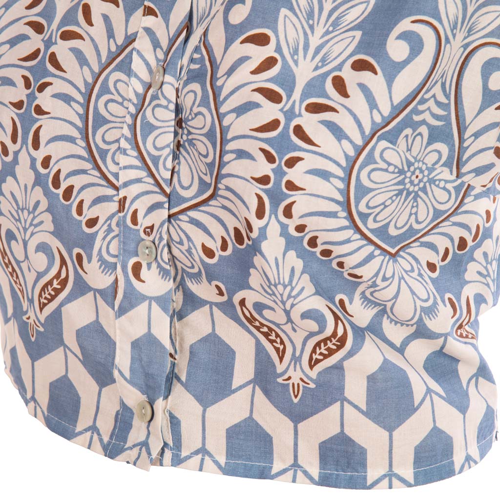 CAMICIA SMANICATA DONNA ARTIGLI CON FANTASIA - COL. AVORIO