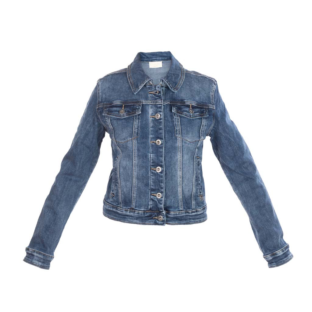 GIACCA DONNA GAUDI' SLIM FIT IN DENIM DI COTONE - COL. BLU DENIM