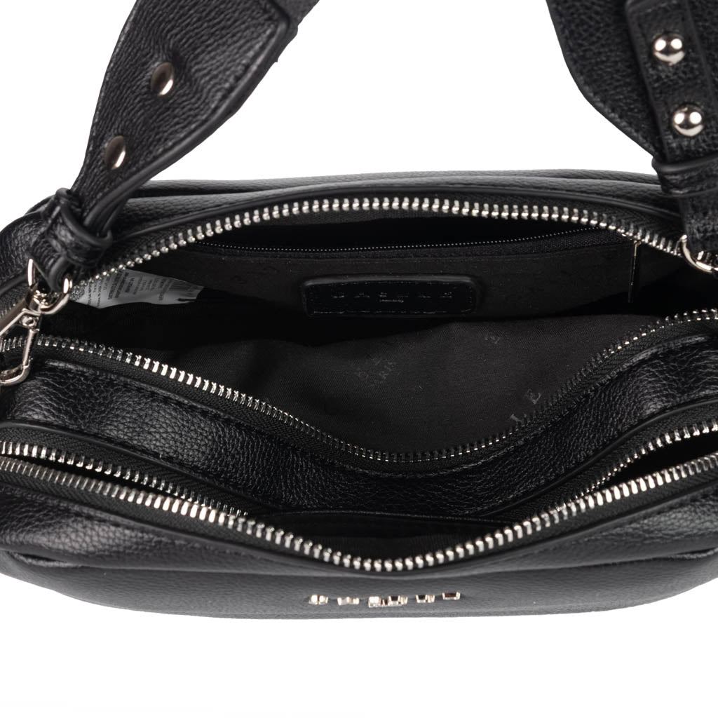 CAMERA BAG DONNA GAELLE IN ECOPELLE CON LOGO - COL. NERO