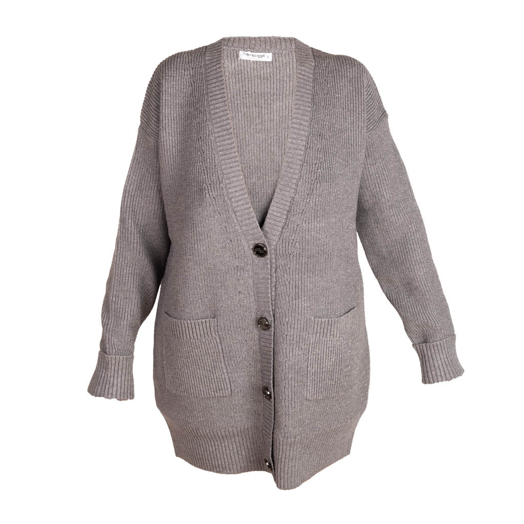 CARDIGAN LUNGO DONNA ARTIGLI CON TASCHE - Colori disponibili: 2