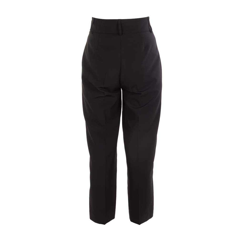 PANTALONE DONNA ARTIGLI CROPPED A VITA ALTA - COL. NERO