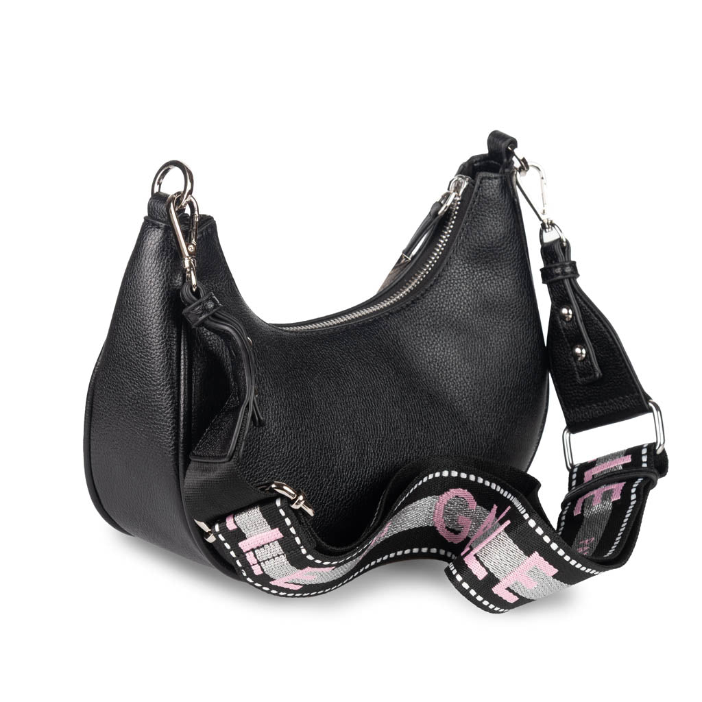 TRACOLLA MOON BAG DONNA GAELLE IN ECOPELLE - COL. NERO