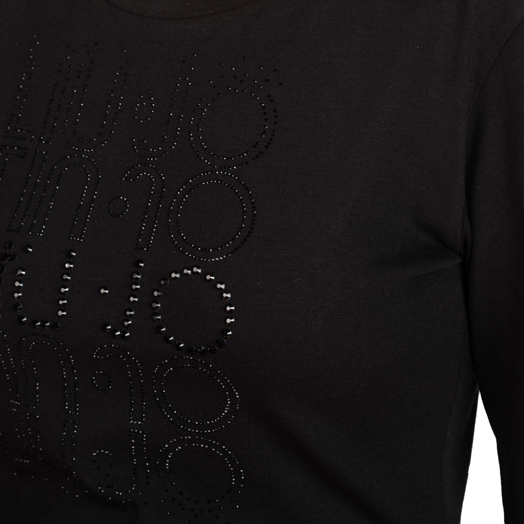 T-SHIRT DONNA LIU JO BETTER CON LOGO IN STRASS - COL. NERO