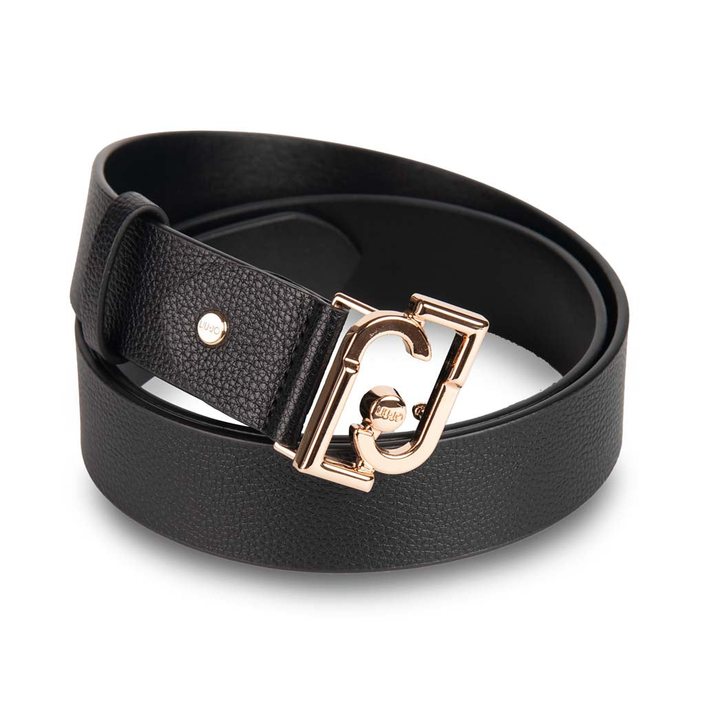 CINTURA DONNA LIU JO CON LOGO LJ - COL. NERO