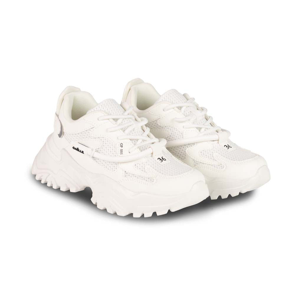 SNEAKERS DONNA GAELLE MOD. "RUNNING" IN MESH - COL. BIANCO