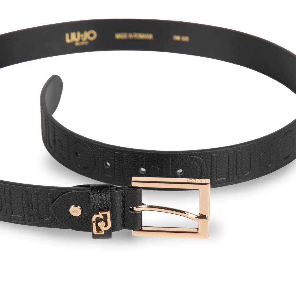 CINTURA DONNA LIU JO CON LOGO IN RILIEVO - Colori disponibili: 2