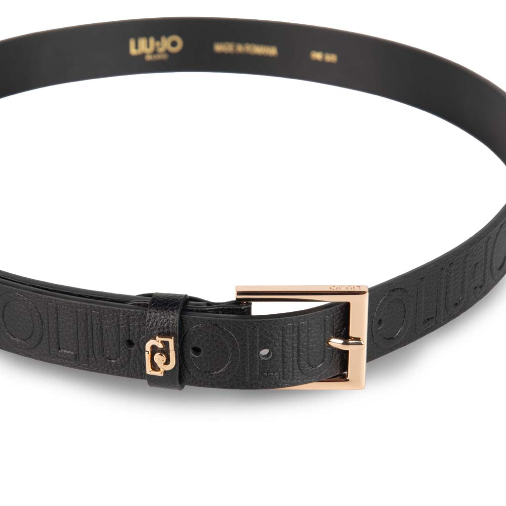 CINTURA DONNA LIU JO CON LOGO IN RILIEVO - Colori disponibili: 2
