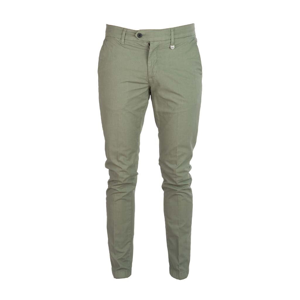 PANTALONI ANTONY MORATO SKINNY FIT MOD. "BRYAN" IN MISTO COTONE CON PATTERN - COL. VERDE AGAVE
