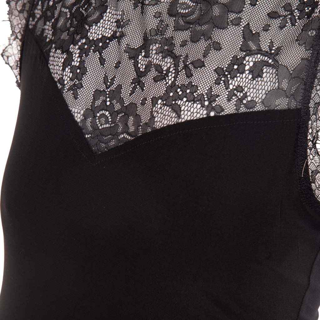 BODY ARTIGLI SMANICATO IN PIZZO - COL. NERO