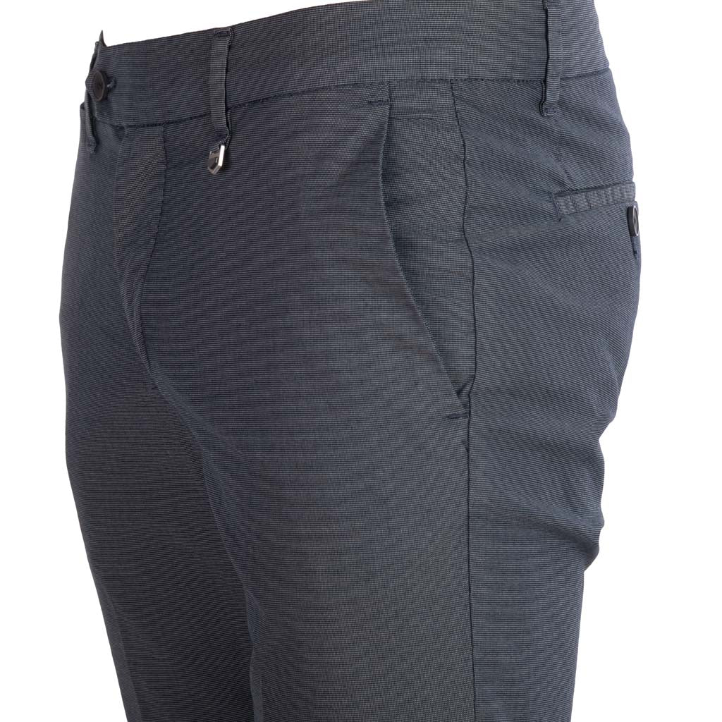 PANTALONI ANTONY MORATO SKINNY FIT MOD. "BRYAN" IN MISTO COTONE CON MICRO PATTERN - COL. BLU MARINE
