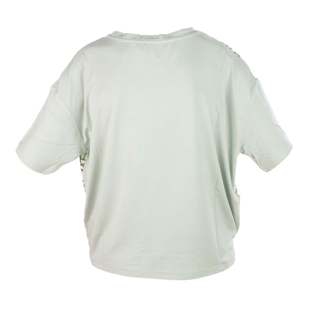 T-SHIRT DONNA GAUDI' CON STAMPA E NODO - COL. GREEN LILY