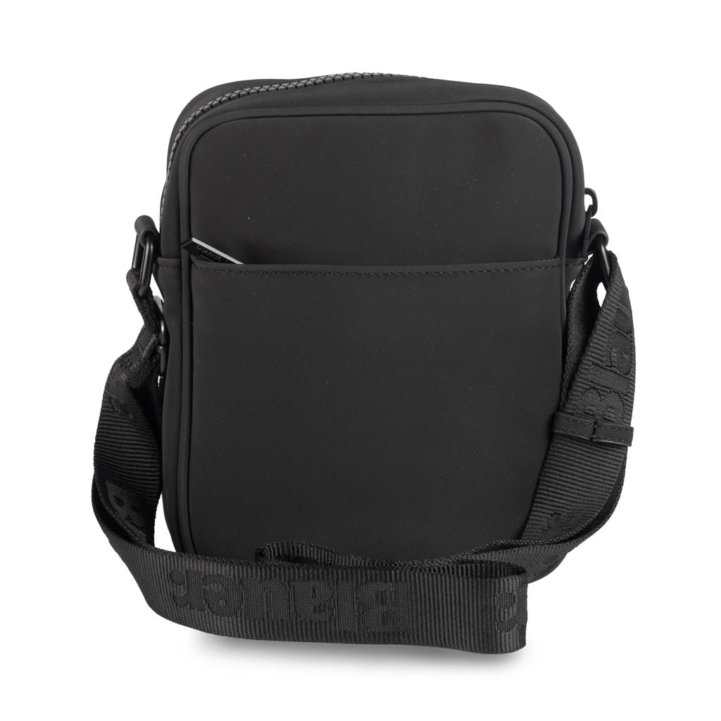 TRACOLLA UOMO BLAUER IN NYLON CON PASSANTE LOGATO - COL. NERO