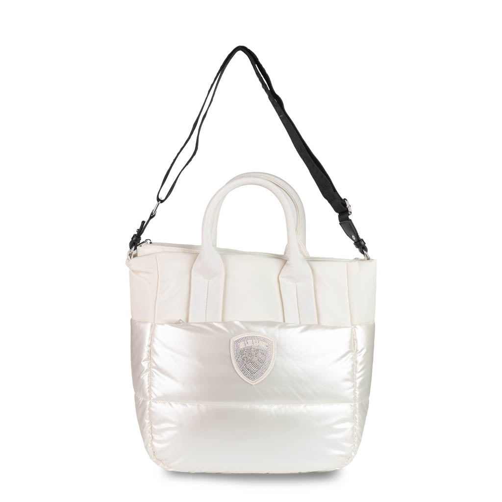 BORSA GRANDE DONNA BLAUER IN ECOPELLE CON TRACOLLA - COL. BIANCO