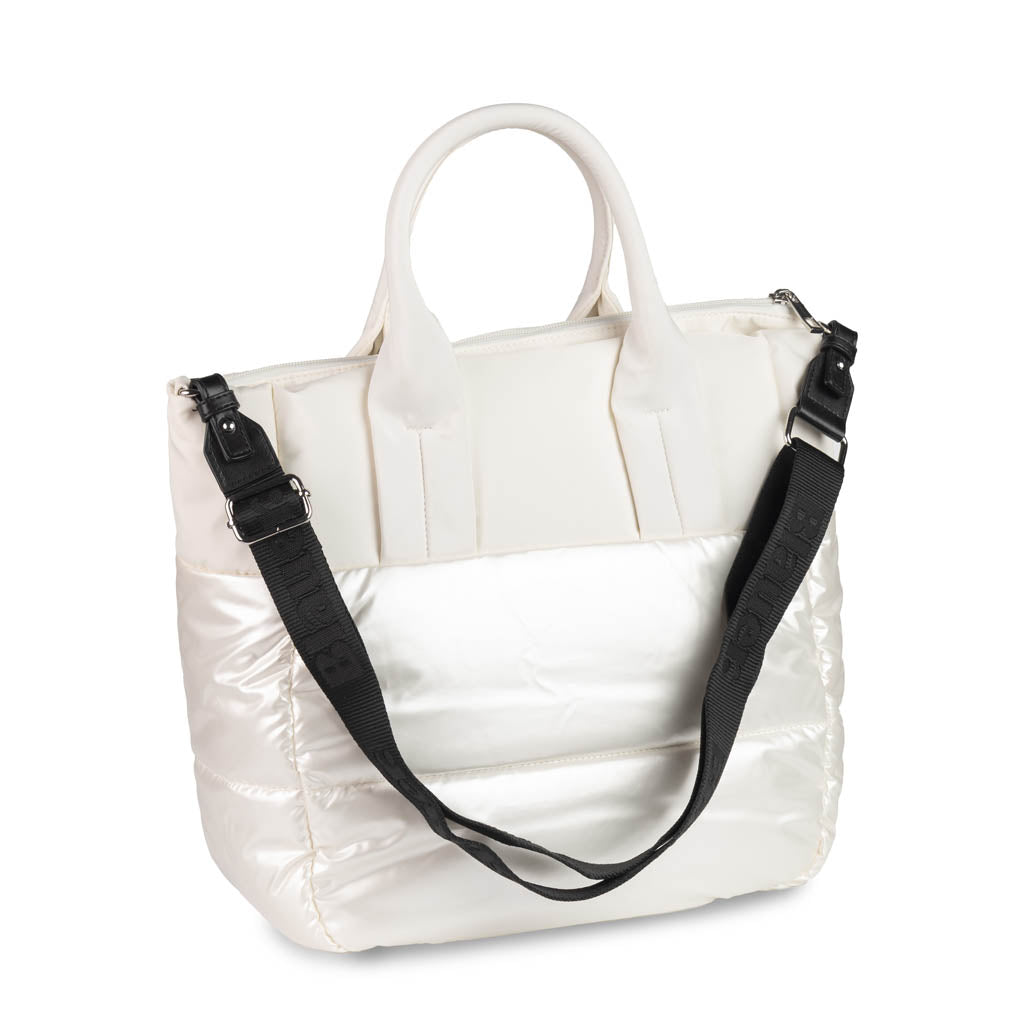BORSA GRANDE DONNA BLAUER IN ECOPELLE CON TRACOLLA - COL. BIANCO