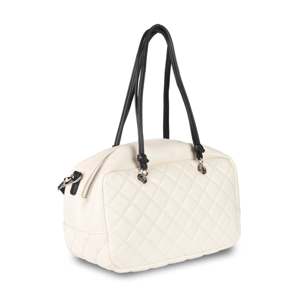 BORSA DUFFLE DONNA GAELLE IN ECOPELLE MATELASSE' - COL. BURRO