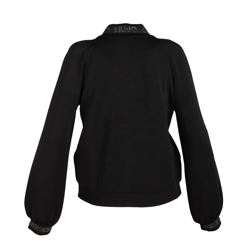 FELPA DONNA LIU JO IN SCUBA CON ZIP - COL. NERO