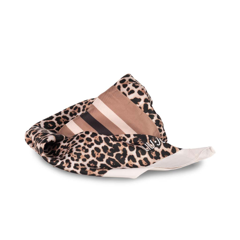 FOULARD DONNA LIU JO TRIANGOLARE - COL. ANIMALIER