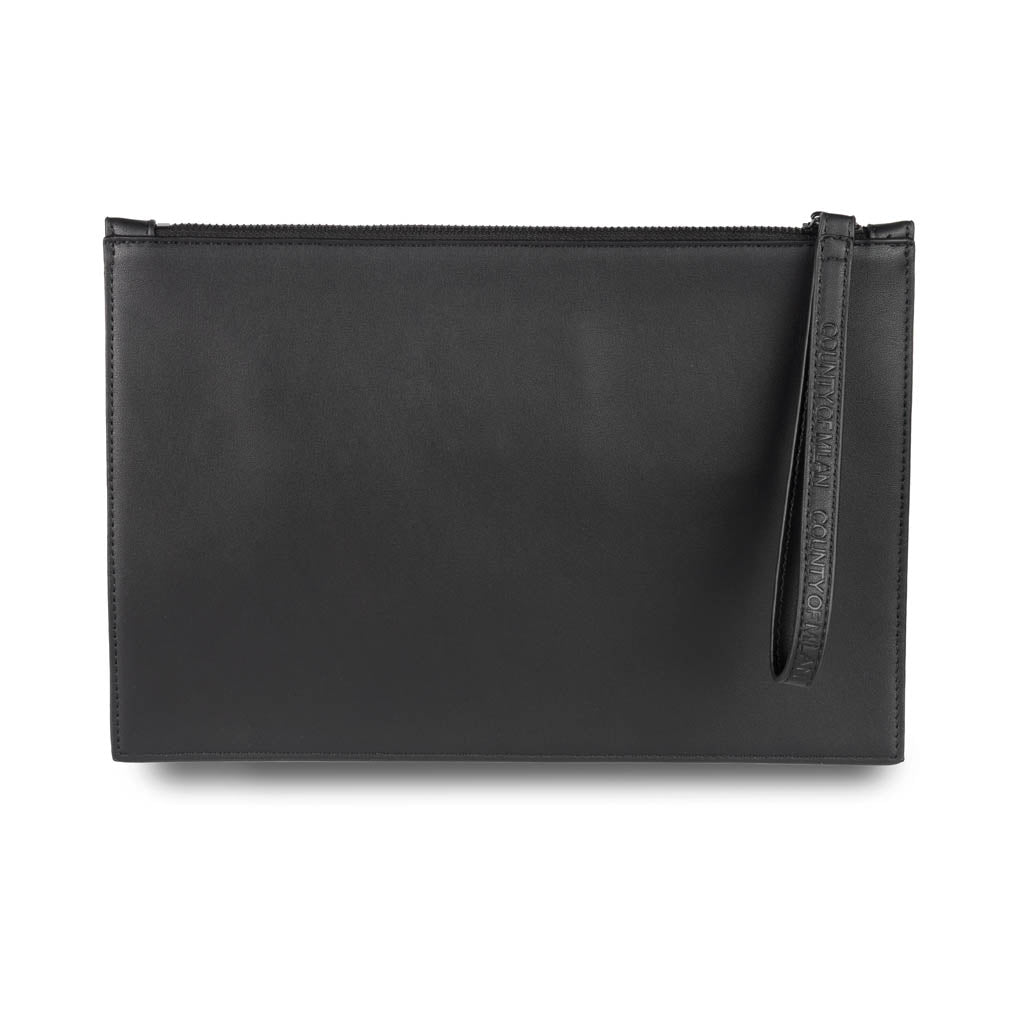 POCHETTE UOMO MARCELO BURLON COUNTY OF MILAN CON LETTERING - COL. NERO