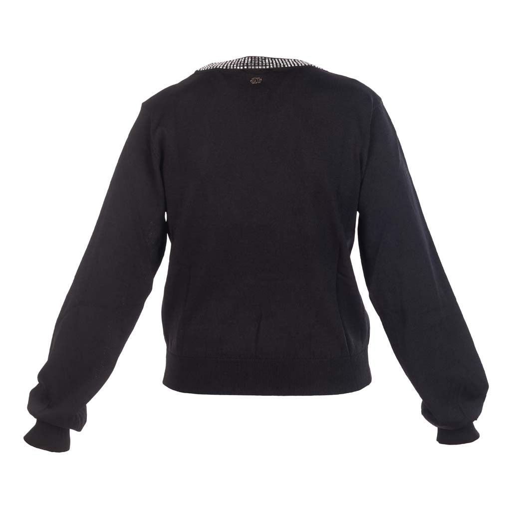 CARDIGAN DONNA GAUDI' IN FILATO CON STRASS - Colori disponibili: 2