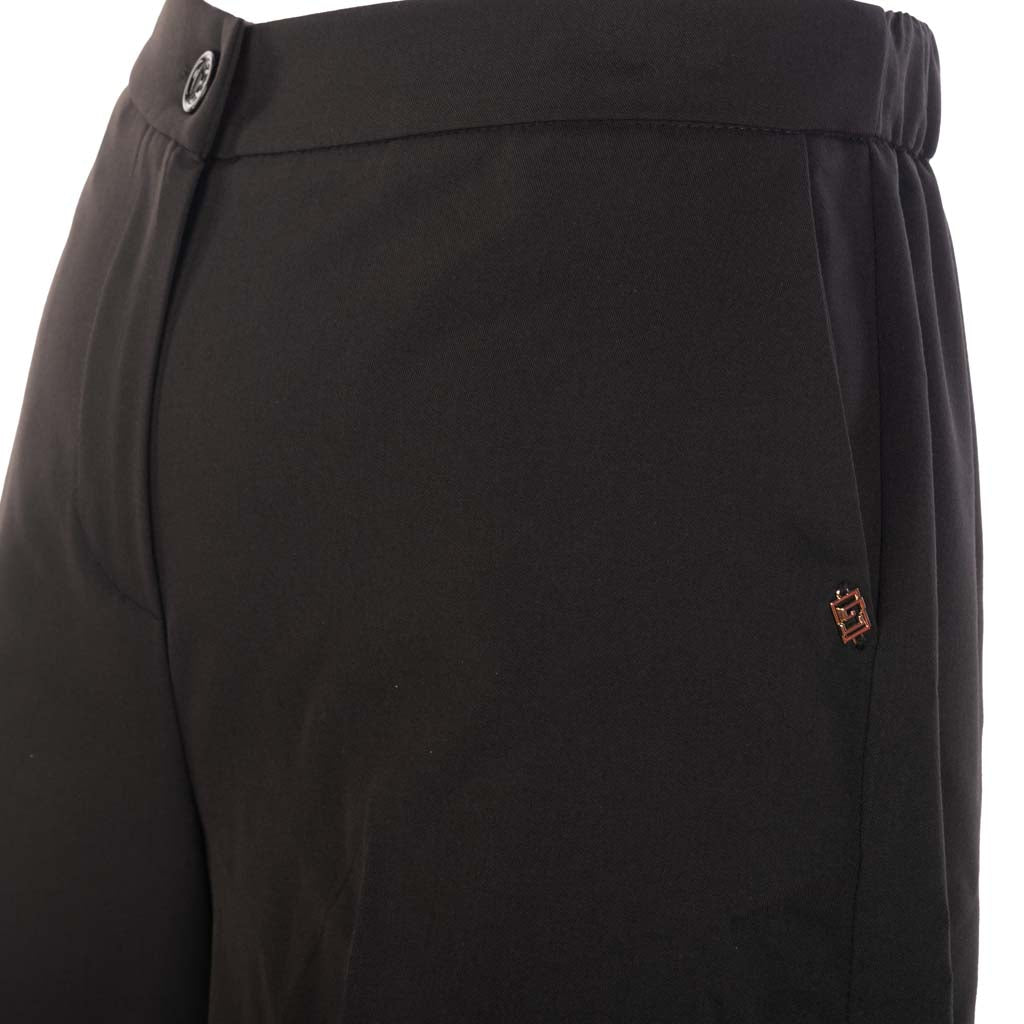 SHORTS DONNA GAUDI' IN VISCOSA STRETCH CON TASCHE - COL. NERO