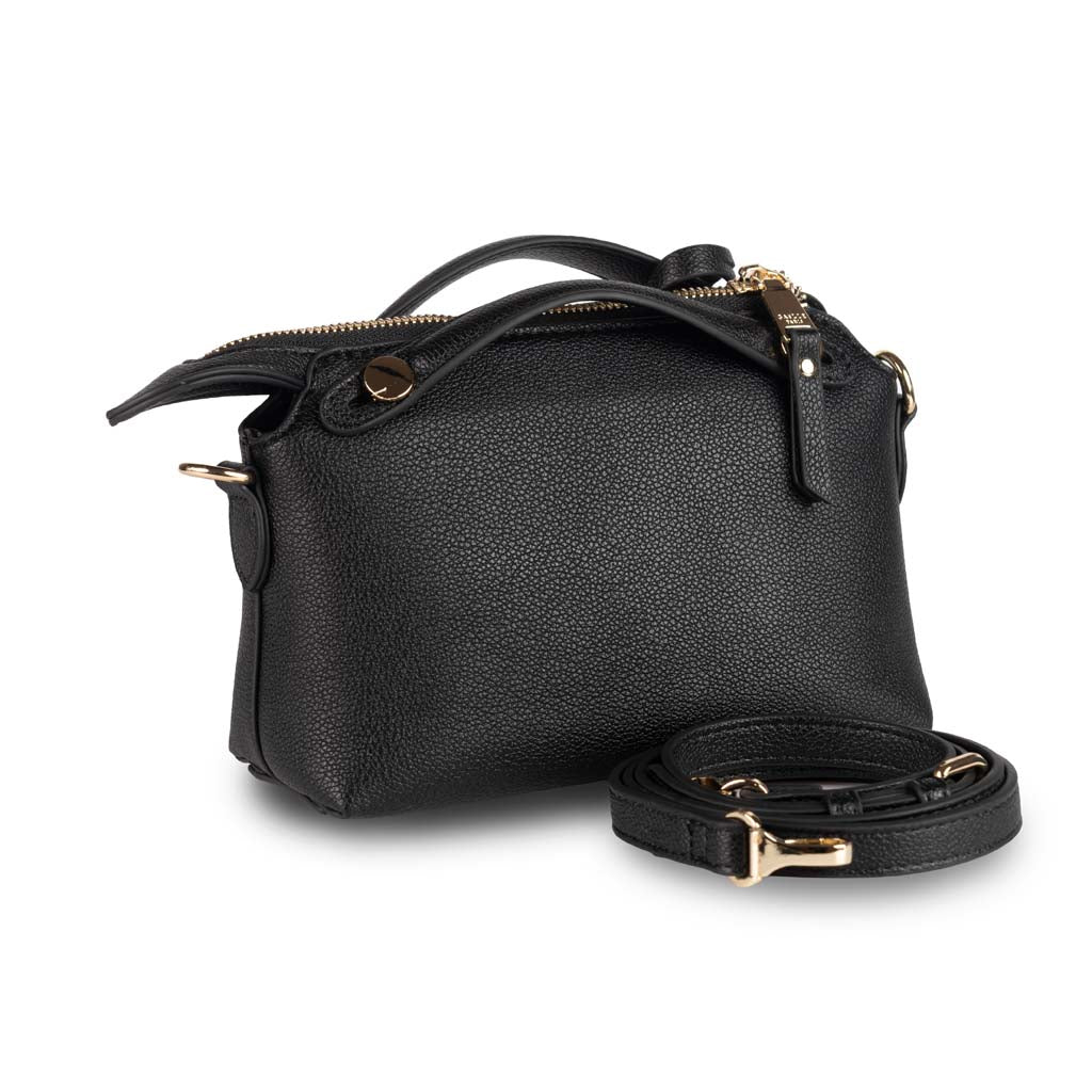 BORSETTA DONNA GAELLE IN ECOPELLE CON MANICI E TRACOLLA - COL. NERO