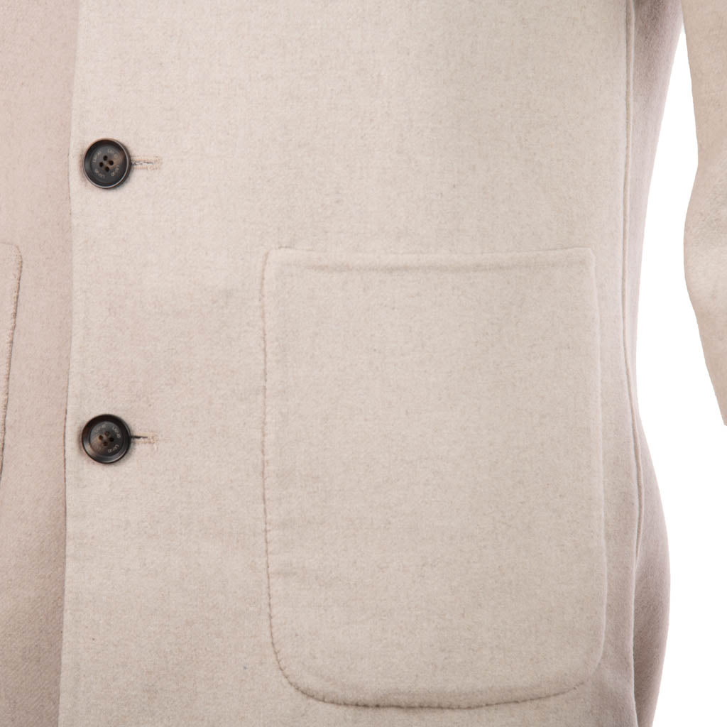 CAPPOTTO UOMO LIU JO REVERSIBILE IN LANA - COL. BIANCO / MARRONE