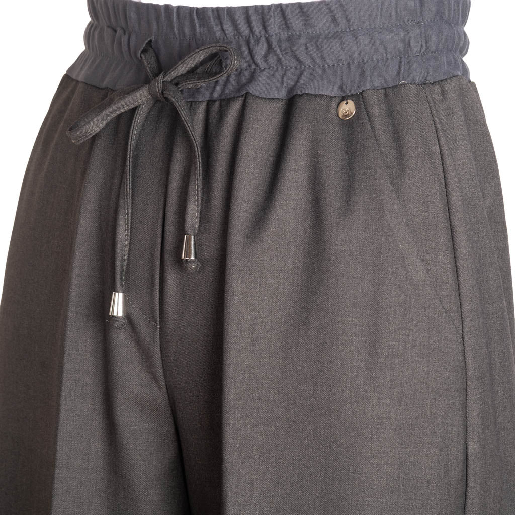 PANTALONI AMPI DONNA RINASCIMENTO CON COULISSE - COL. GRIGIO