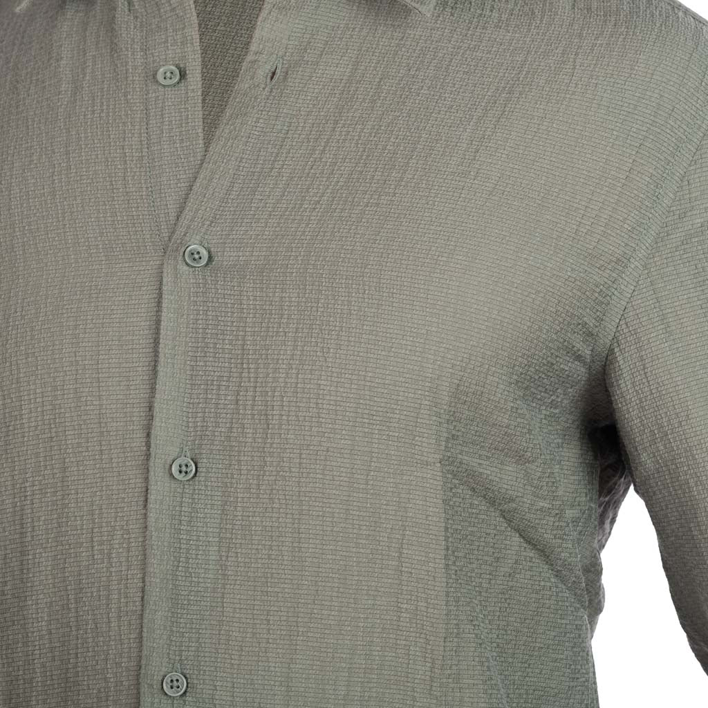 CAMICIA ANTONY MORATO REGULAR FIT MOD. "NAPOLI" IN MISTO LYOCELL - COL. VERDE AGAVE