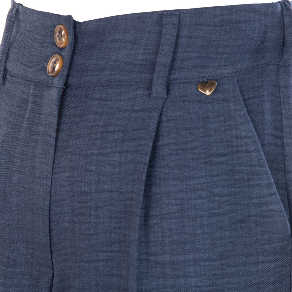 PANTALONE DONNA ARTIGLI CON DOPPIO BOTTONE - Colori disponibili: 2